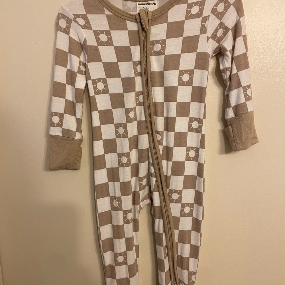 Bamboo Zipper Pajamas 3-6 Month